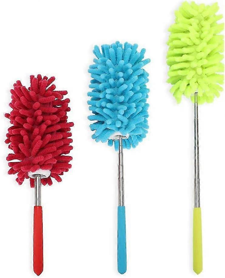 Microfiber Extendable Hand Dusters Washable Dusting Brush With Telescoping Pole For Cleaning