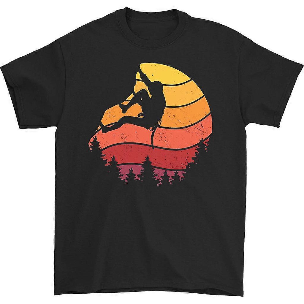 Tričko Retro Silhouette Rock Climber