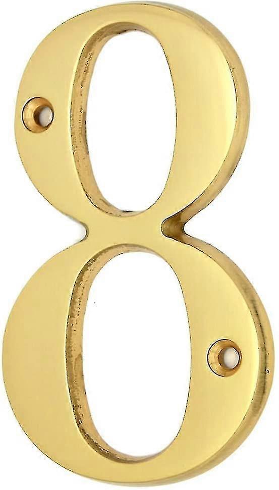 hardware a100 4 inch bright brass house number 8