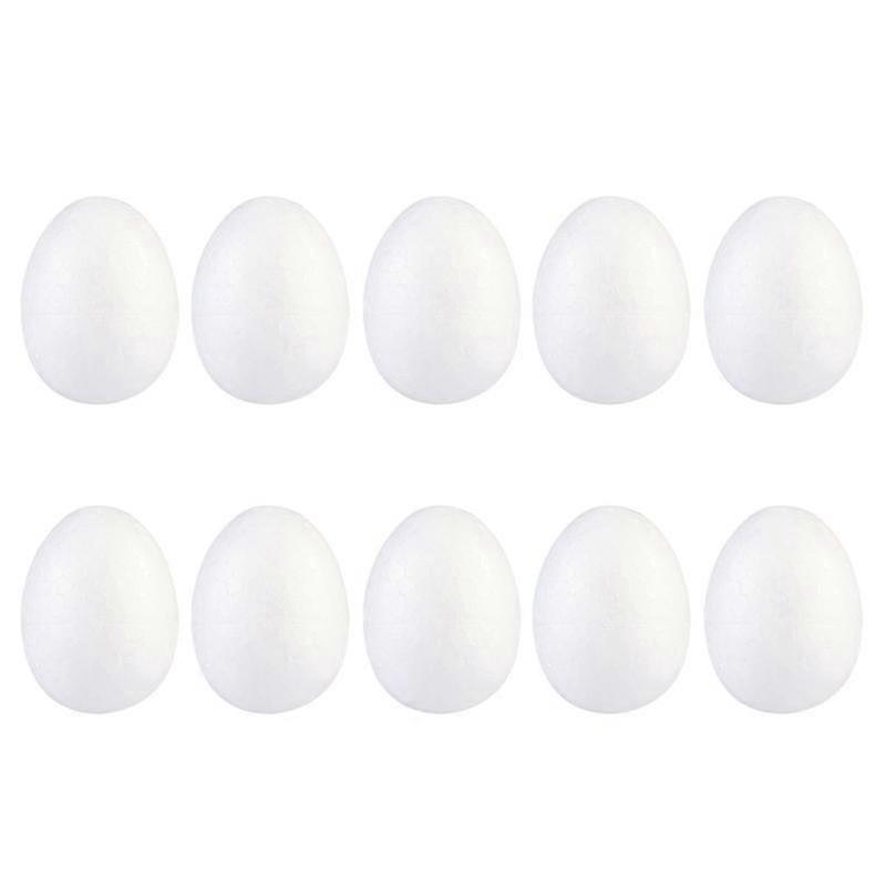 50pcs painting egg diy easter decor solid egg for kid festival craft (white, 5cm)