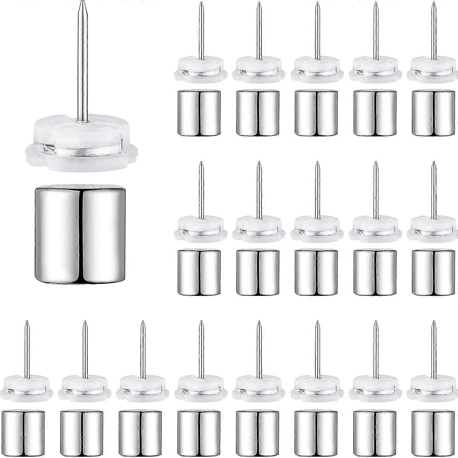 Magnetic Pushpin Magnetacks Magnet Thumbtack Poster (20pcs,silver)