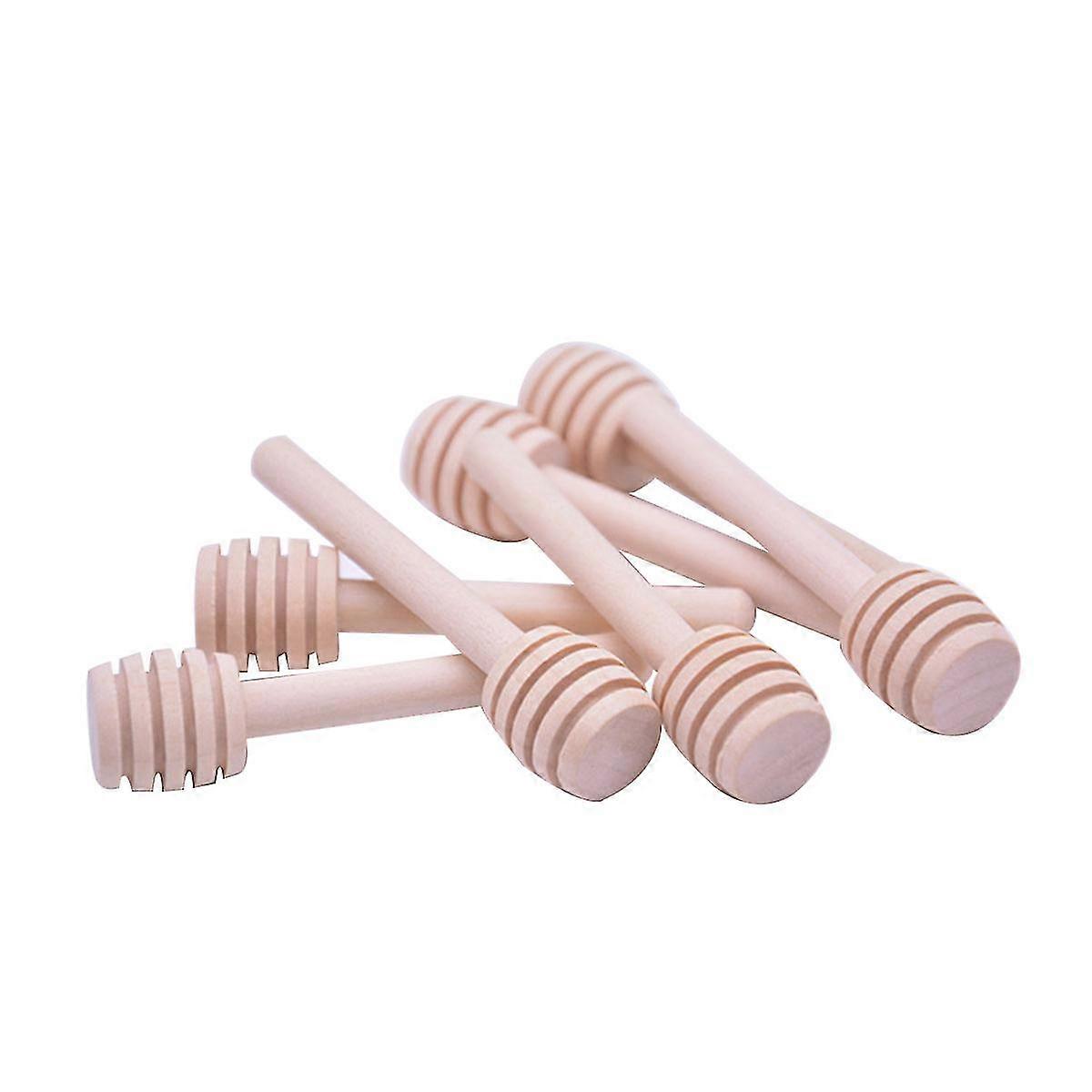 30PCS 미니 나무 꿀 국자 스틱 휴대용 꿀 스틱 꿀 항아리 분배 이슬비 꿀 및 결혼식 파티 호의