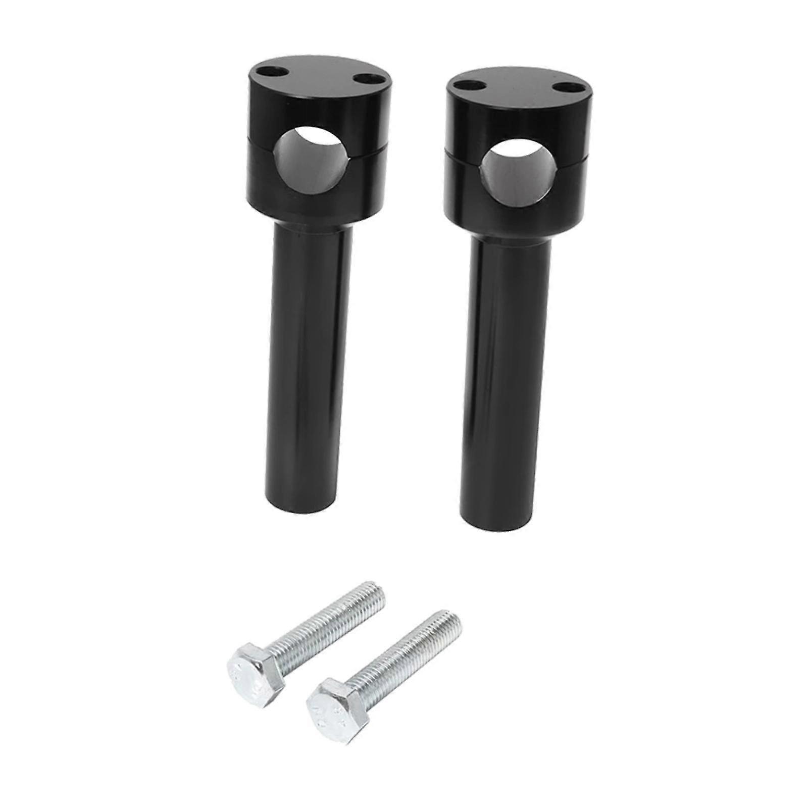 2Pcs Handlebar Riser 22mm with Screws Replaces Modification Handle Bar Riser Black
