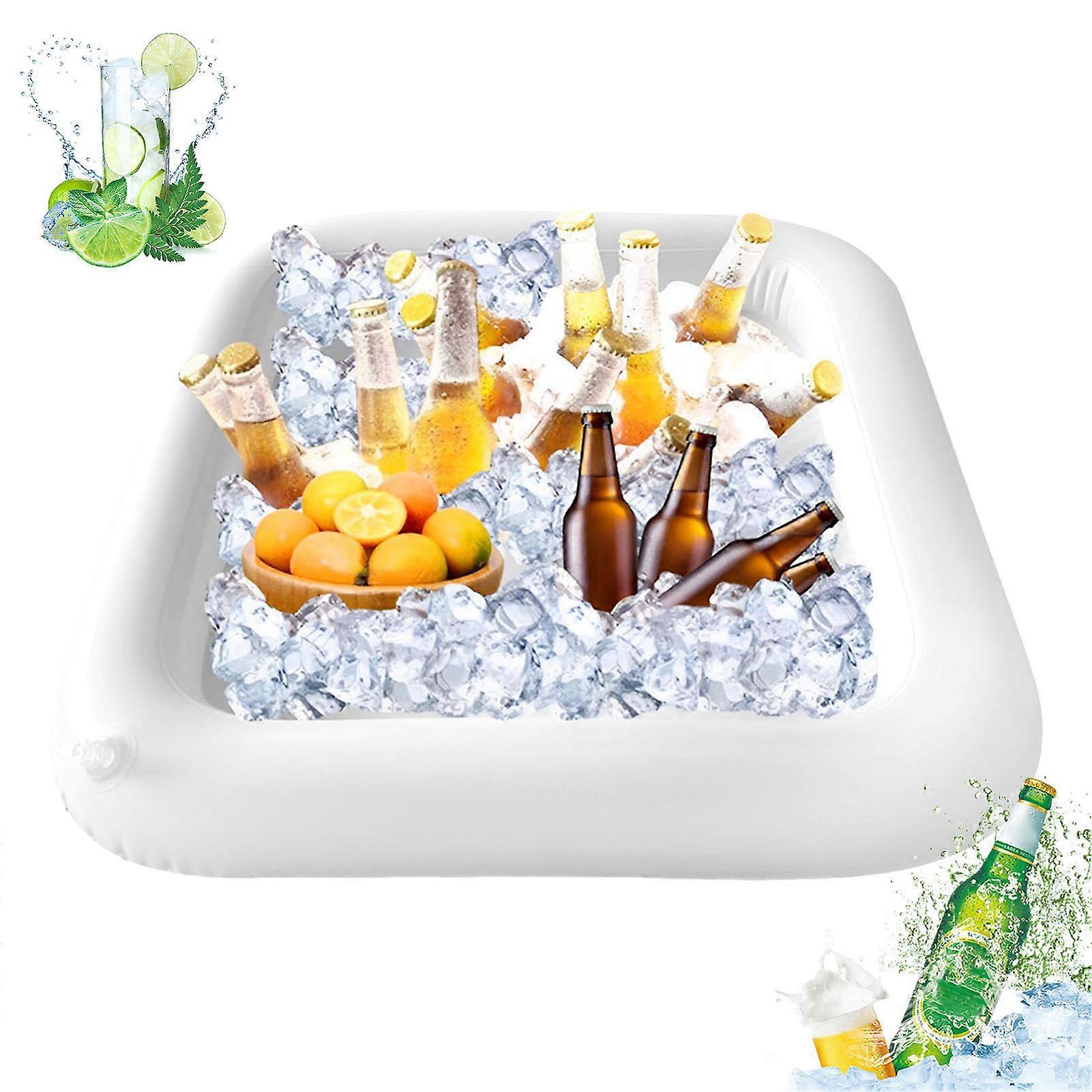 Inflatable Pool Drink Float Tray Portable Size Large Capacity Drink Float Tray Suitable for Beach Party Supplies