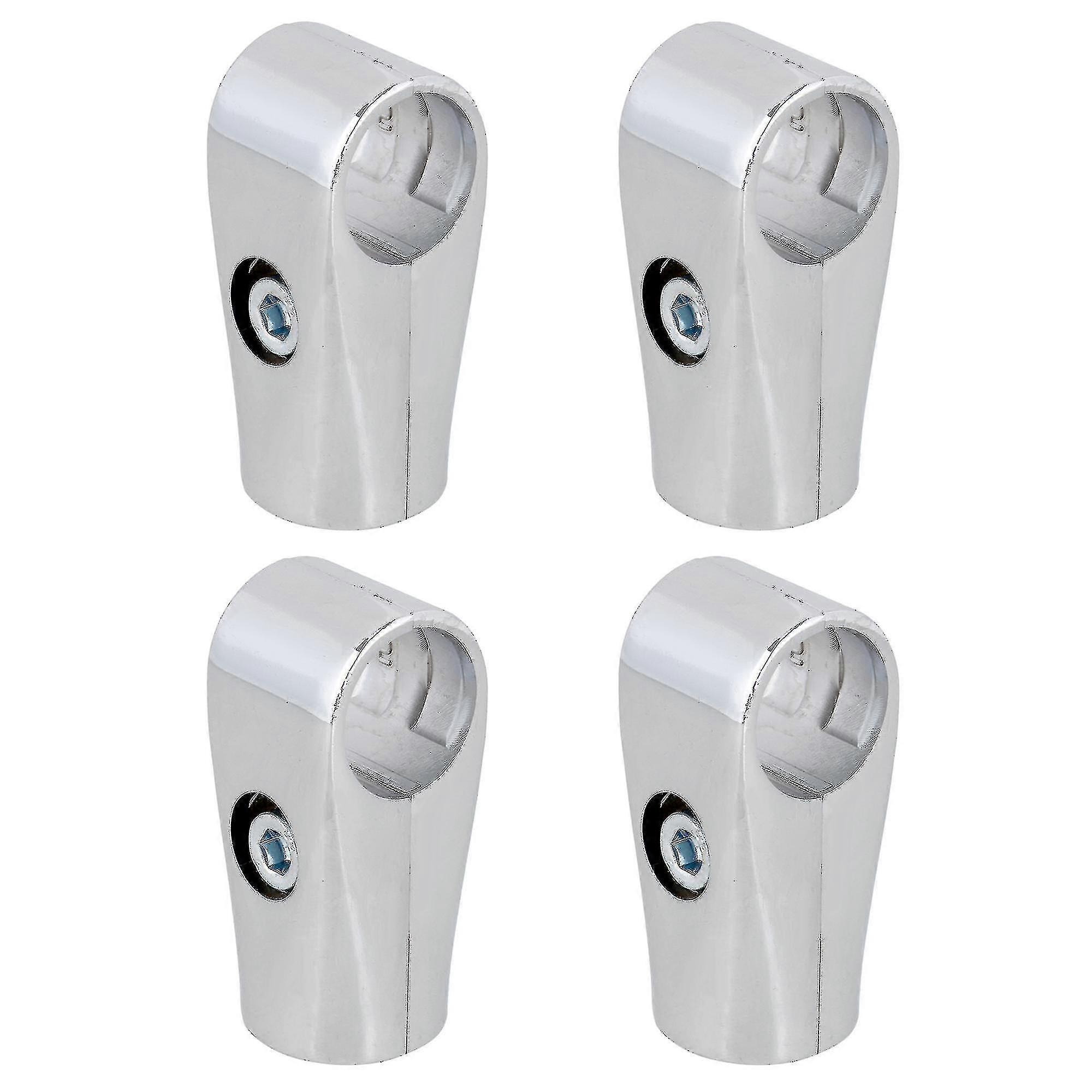4pcs Metal Drying Rack Pipe Fittings Two-way Connector 25mm Inner Dia