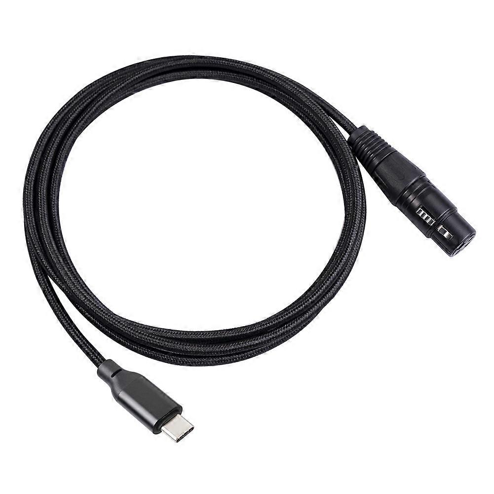 USB Type C To XLR Adapter Type C Male To 3 Pin XLR Female Microphone Computer Audio Data Cable 3 Me