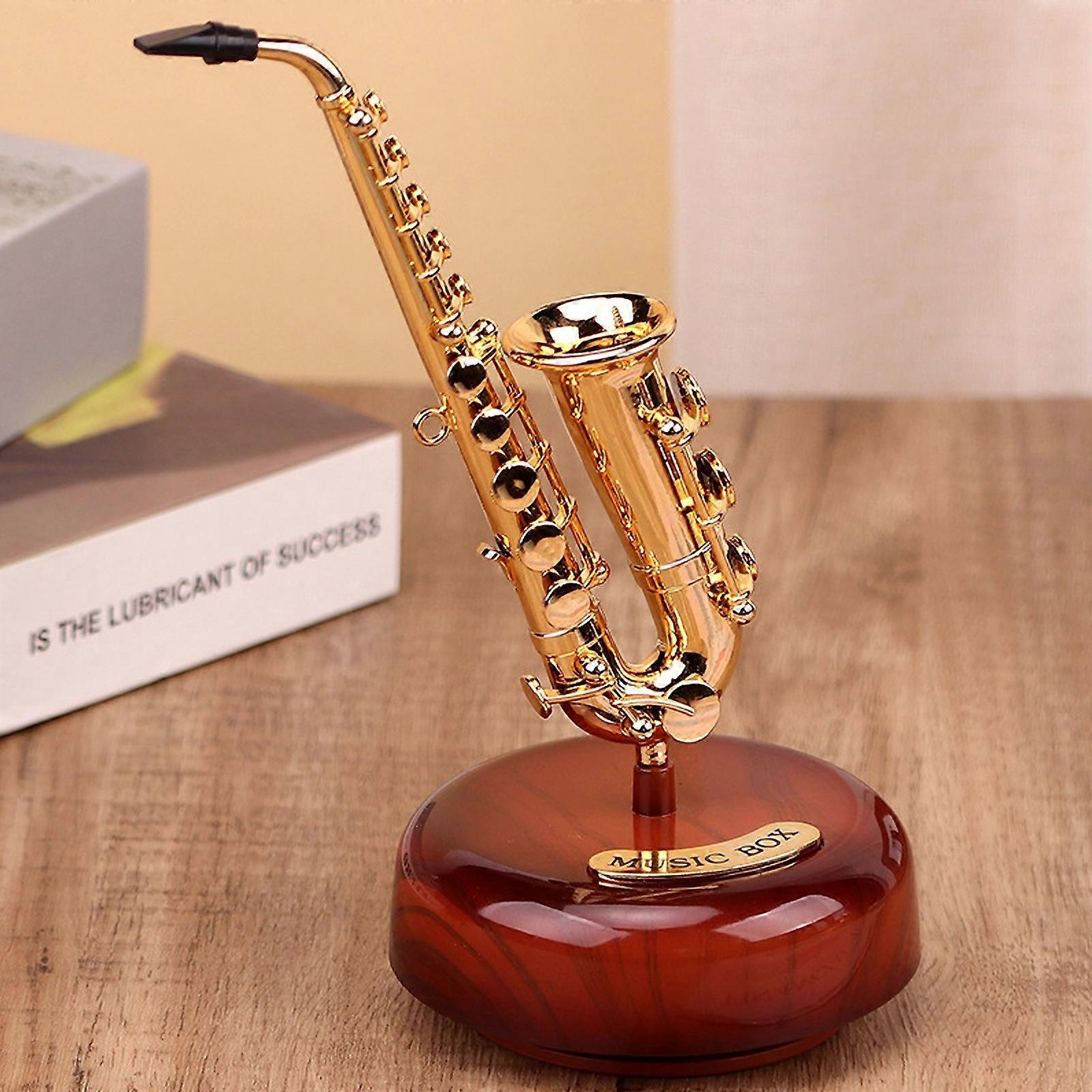 Classical Orchestral Instruments Octave To Saxophone Music Box Home Wine Cooler Ornaments Octave Boxes Children's Gifts Girls Music Boxes