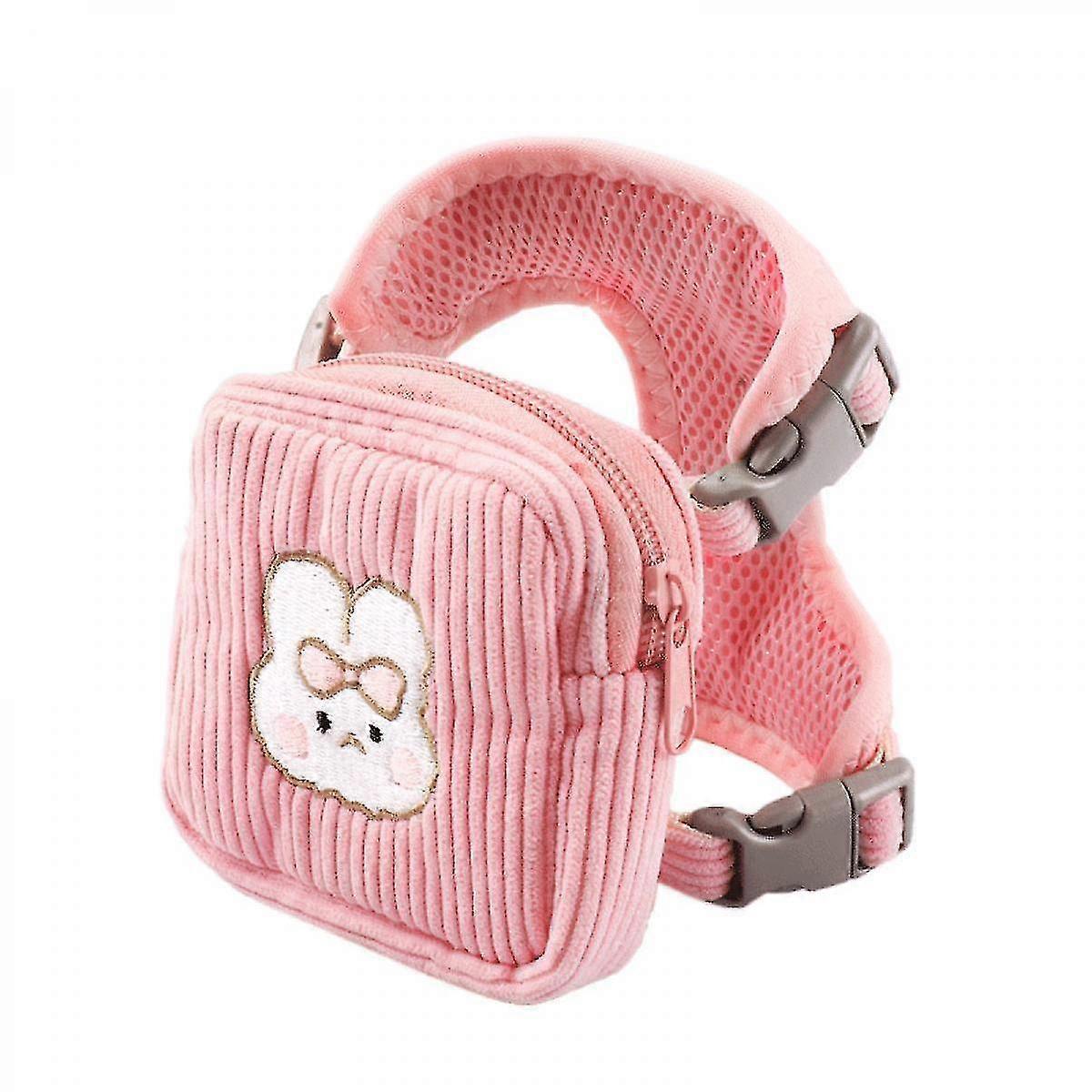 Cat Harness And Leash With Backpack, Dog Harness And Leash Set For Small Dog, Cat Vest Harness  (m-pink)