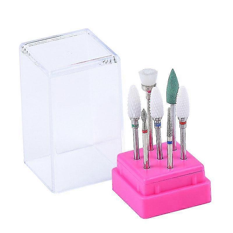 1 Set Nail Drill Bits Set Carbure de tungstène Céramique Manucure Machine Accessoires