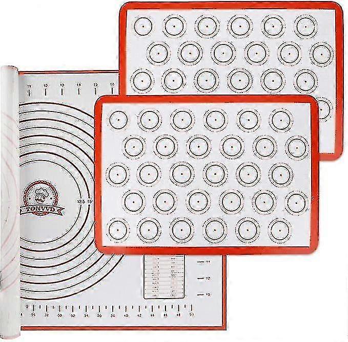 Backmatte für Macaron aus Silikon, 3 Stück