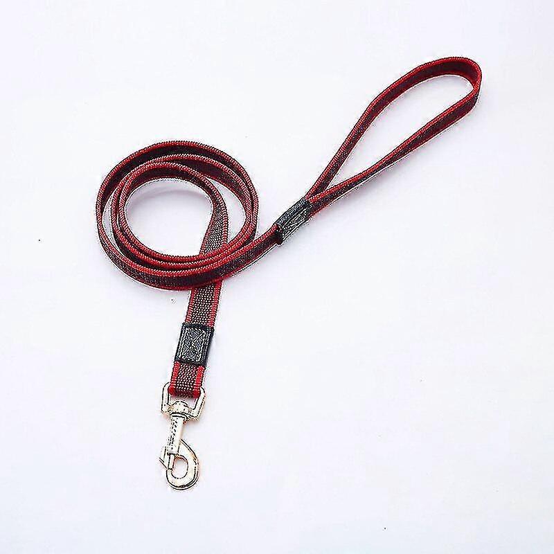Non-slip Rubber Nylon Red Pet Leashes