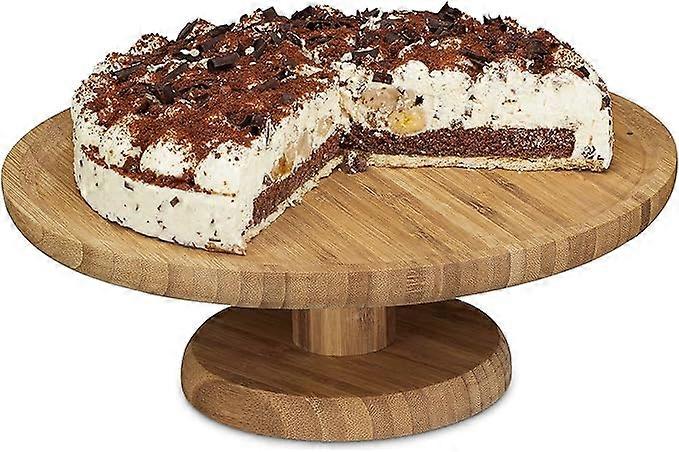 Floor cake plate bamboo pie plate round serving plate (without cake)