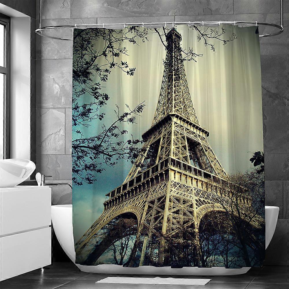 1pc Paris Eiffel Tower Shower Curtain 3D Print