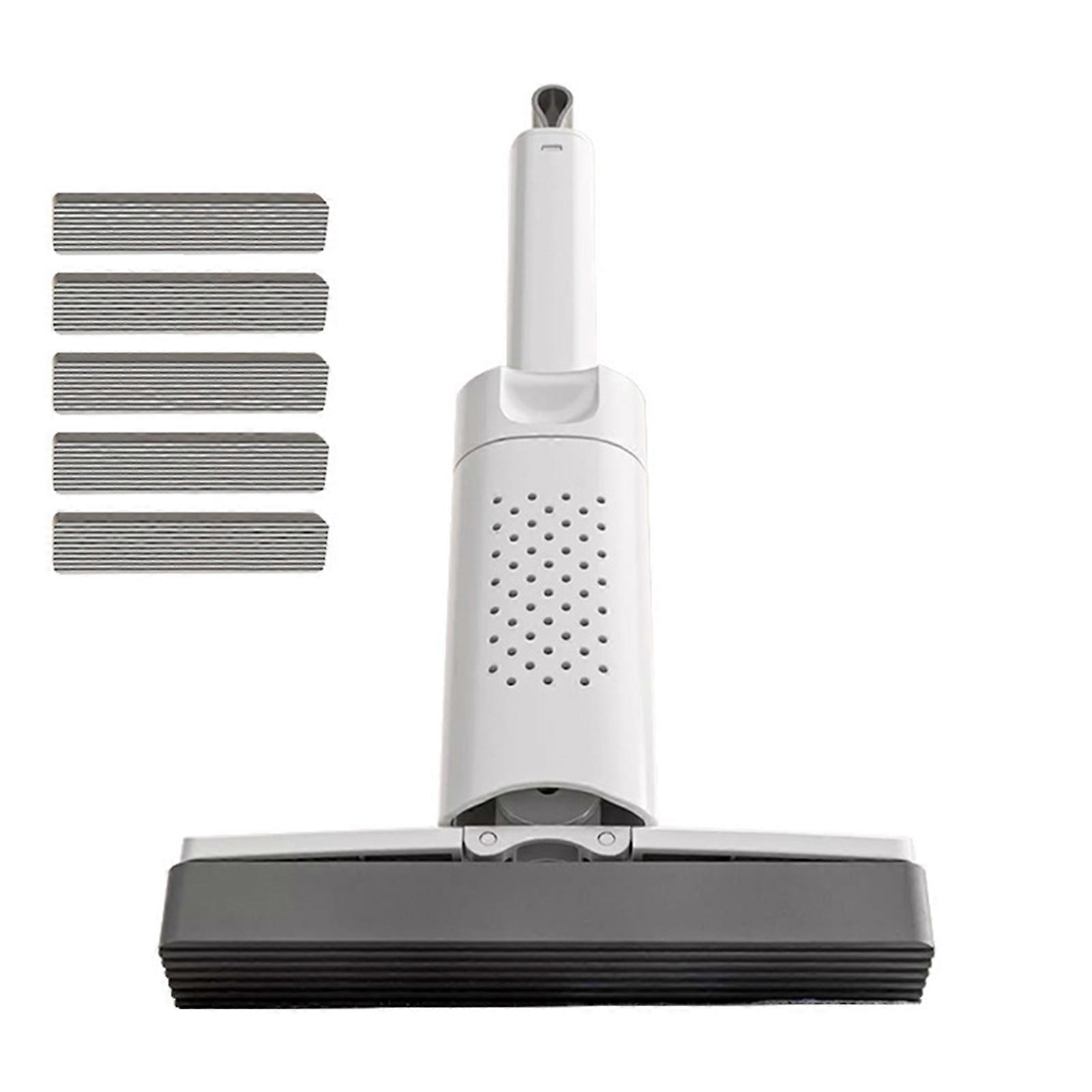 Portable Self-Squeezing Mini Mop Compact Lightweight Foldable Hand-Washable Mini Mop with Soft Sponge Head Cleaning Tool