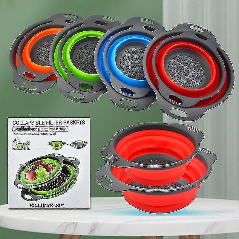 Dish Drainer Silicon Collapsible Basket Kitchen Fruit Vegetable
