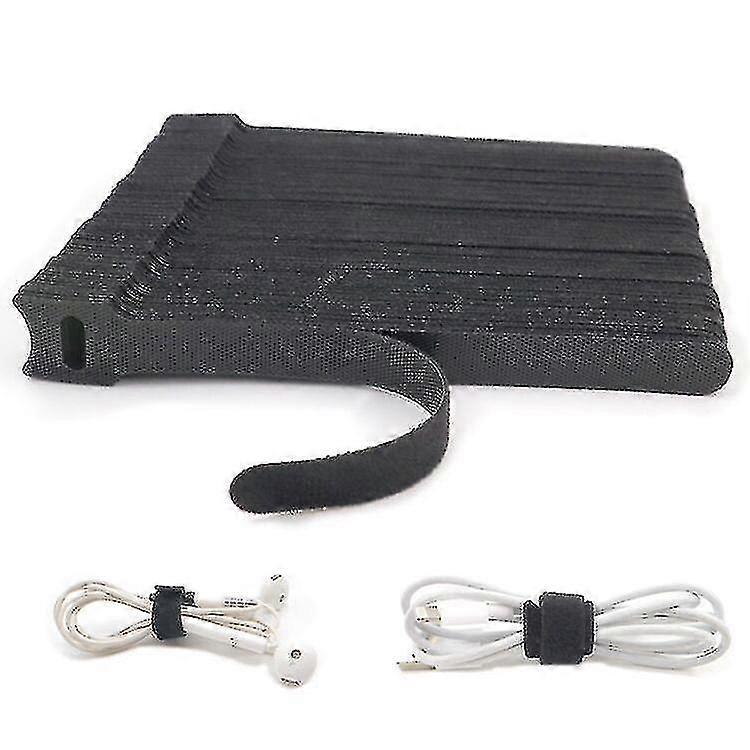 100pcs Cable Tape Cable Tie Black Fastener Self-adhesive Cable Tie