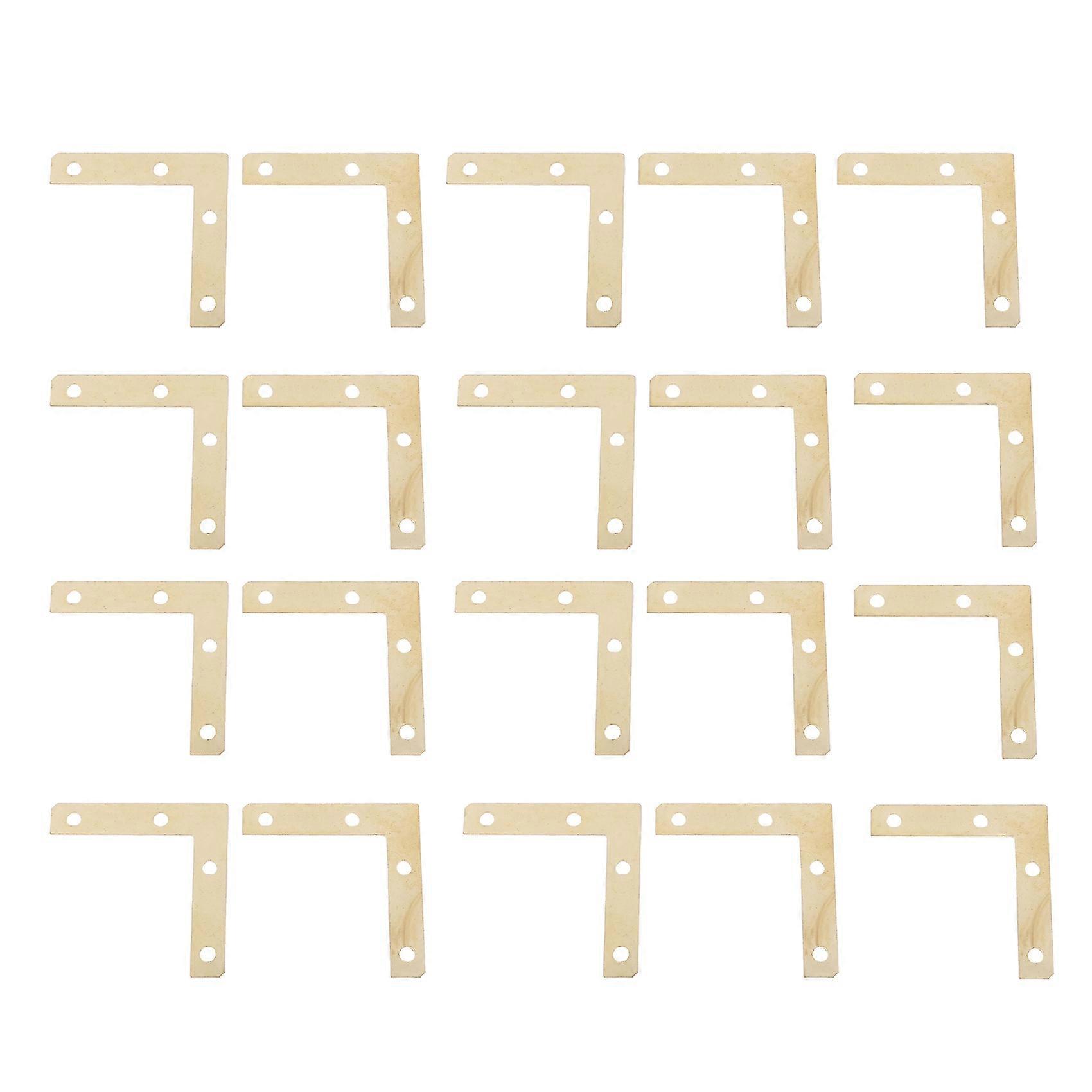 20 pcs 51mm Flat Corner Right 90 Angle Bracket Repair Plate Fixing Brace