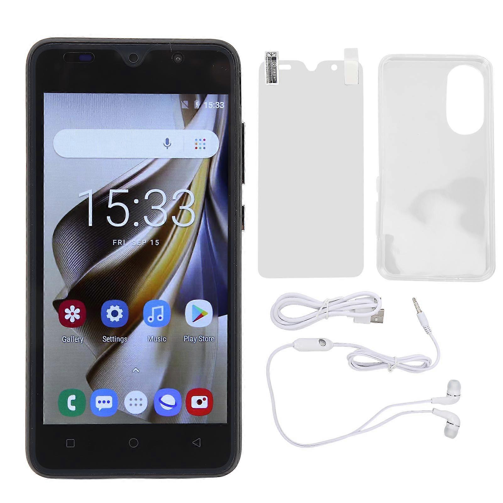 5インチスマートフォン1440x3040 4GB 32GB 5MPフロントカメラ8MPリアカメラデュアルカードデュアルスタンバイウルトラスリムスマートフォンfor Android 12ブラック