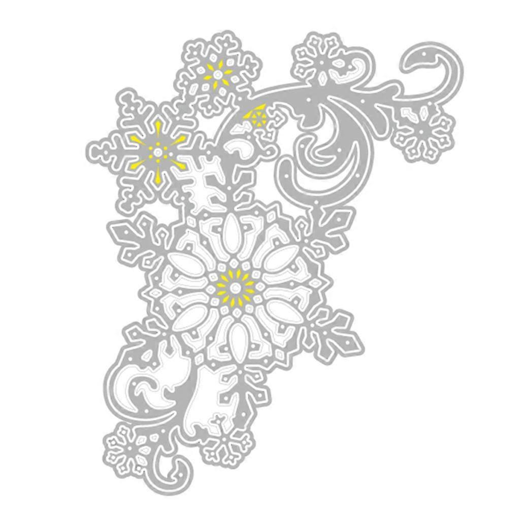 عيد الميلاد ندفة الثلج قطع المعادن يموت الاستنسل سكرابوكينغ دي ألبوم بطاقة ختم