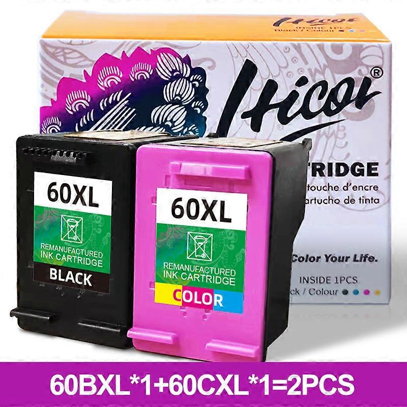 Remanufactured 60XL Ink Cartridges Replacement for HP 60 XL 60XL Combo Pack for PhotoSmart C4780 C4680 C4795 C4640 Deskjet F4480