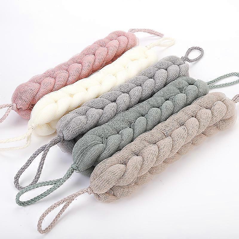 Long Stretch Back Sponge With Rope Handles Back Scrubber Bath Shower Mesh Sponge(5 pcs, multicolor)