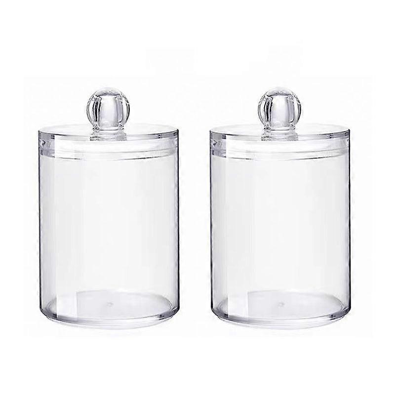 Two in one double layer round cotton swab box makeup removal cotton storage box setOnly cotton swab boxtwo pieces