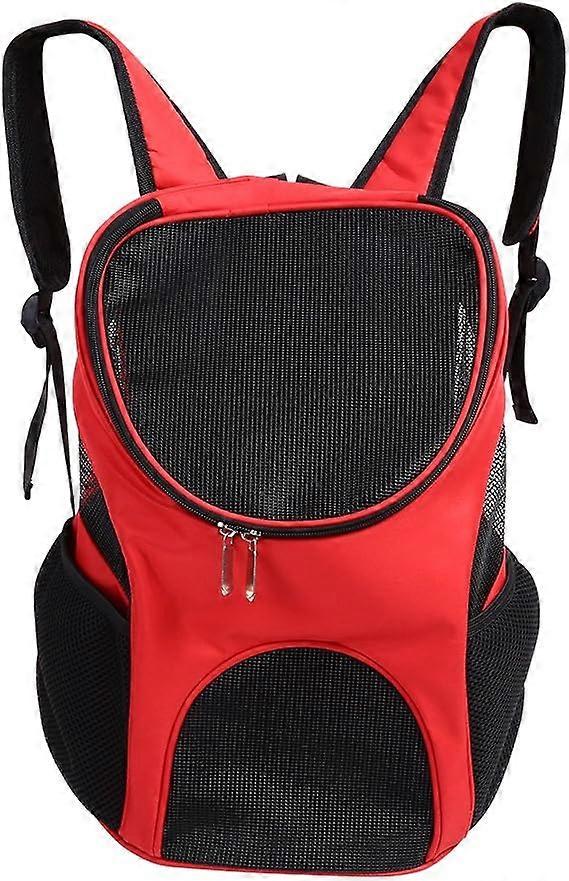 Shoulder Bag (Red) Portable Pet Breathable Lightweight Backpack Foldable Outdoor Carrying Bag for Travel Walking Hiking Camping