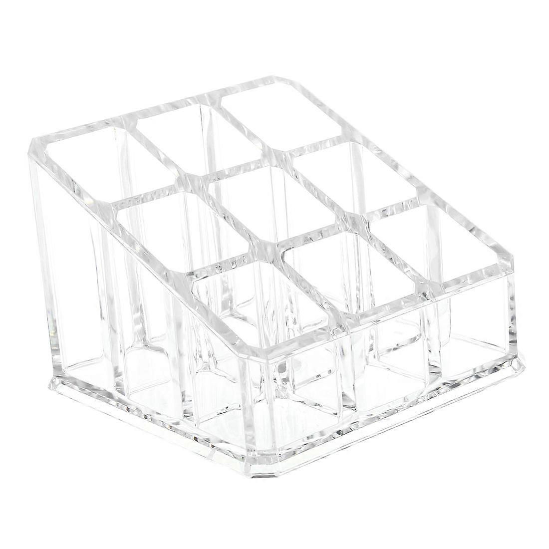 Makeup 9 Lipstick Acrylic Storage Display Stand Case Rack Holder Organizer