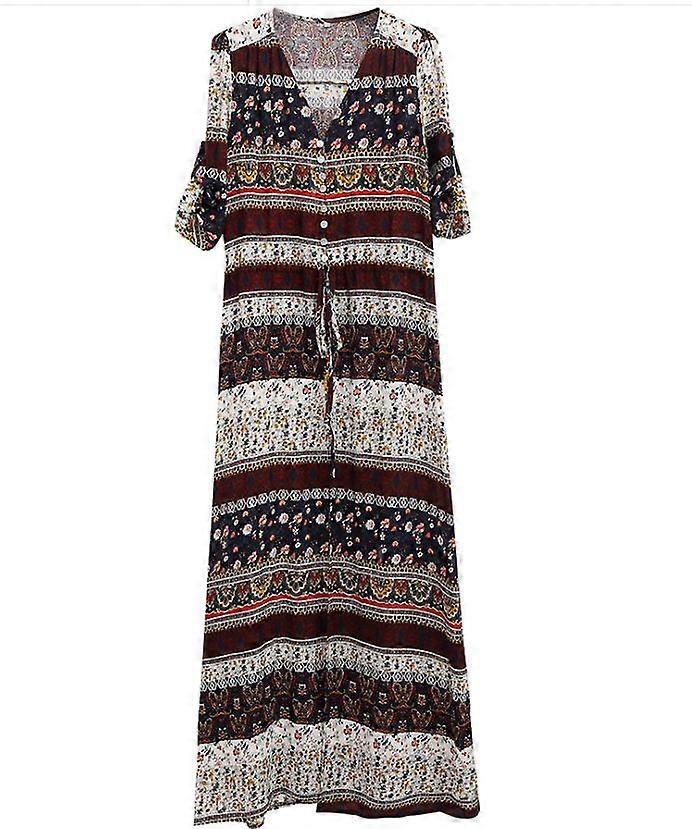 Floral Langes Damenkleid