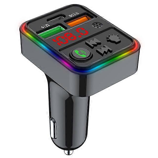 FM Transmitter U Disk Car MP3 Player Type C PD 25W QC3.0 USB Fast Phone Charger Bluetooth 5.0 Hands Free Car Kit