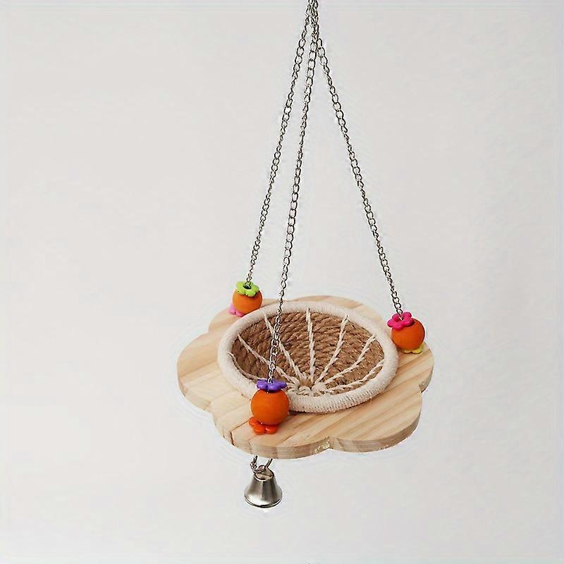 Cozy Hanging Hammock Nest for Small Pets - Natural Materials, Fun Bead Decor, Two Sizes - Perfect for Hamsters, Birds, and More