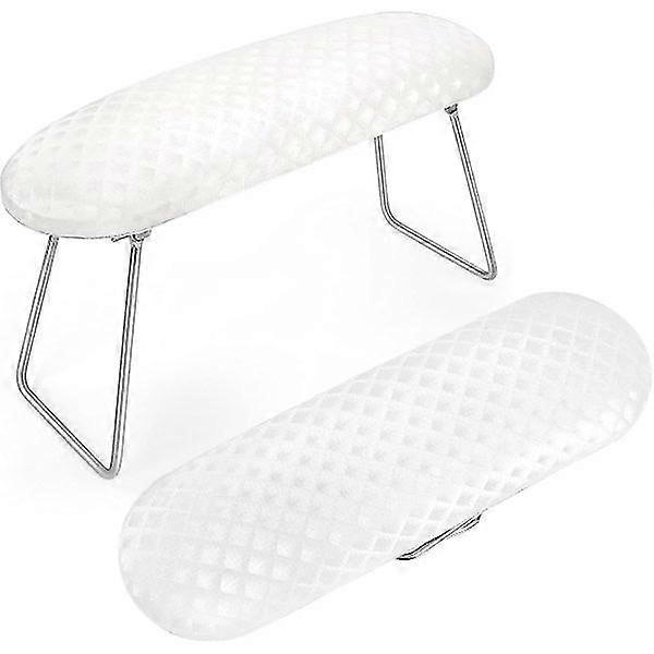 hand rest, (white) manicure cushion, microfiber leather nail