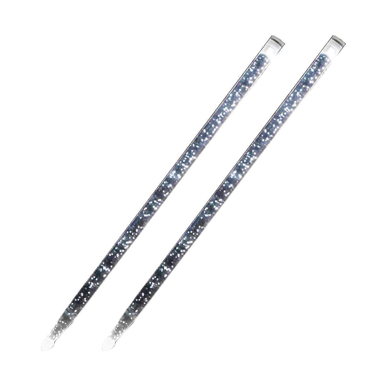 1 Pair Drum Sticks Luminous Teardrop-shaped Head Acrylic Environmental Protection Drumstick For SchoolWhite