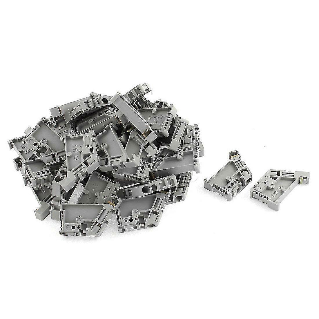 50pcs 35mm Din Rail Terminal Block End Stopper Mounting Clips