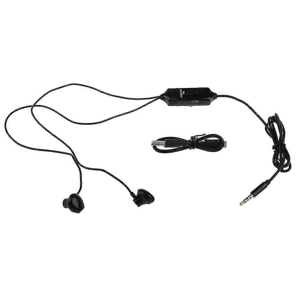 Black Digital Bluetooth-compatible Phone Call Recorder In-ear Earphone for