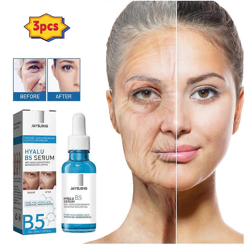 1-3 قطع Hyalu B5 مصل حمض الهيالورونيك الثلاثي المضاد للشيخوخة المضاد للتجاعيد مركز إصلاح الجوهر ، Replump Skin Smooth 30ML