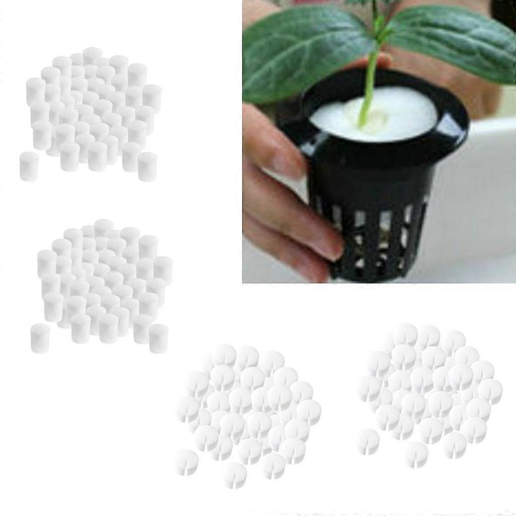 100 Pieces Bottomless Hydroponic Sponge Vegetable Planting A + B Size