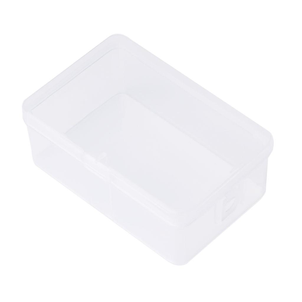 Rectangular Plastic Transparent Storage Box Jewelry Beads Container Organizer