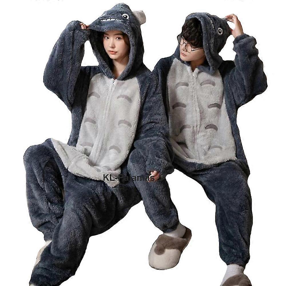 Super mjuk lång plysch vuxen pyjamas kvinnors anime halloween onesie cosplay djur hemkläder varma mäns sovkläder par jumpsuit
