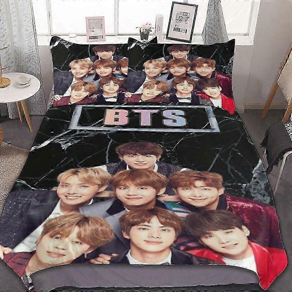 v26 Lençóis de Cama Conjunto de Capa de Edredom para Crianças, Conjunto de Capa de Edredom Kpop B com Capa de Edredom e Fronhas Conjunto de Cama (1 Capa de Edredom e 2 Travesseiros