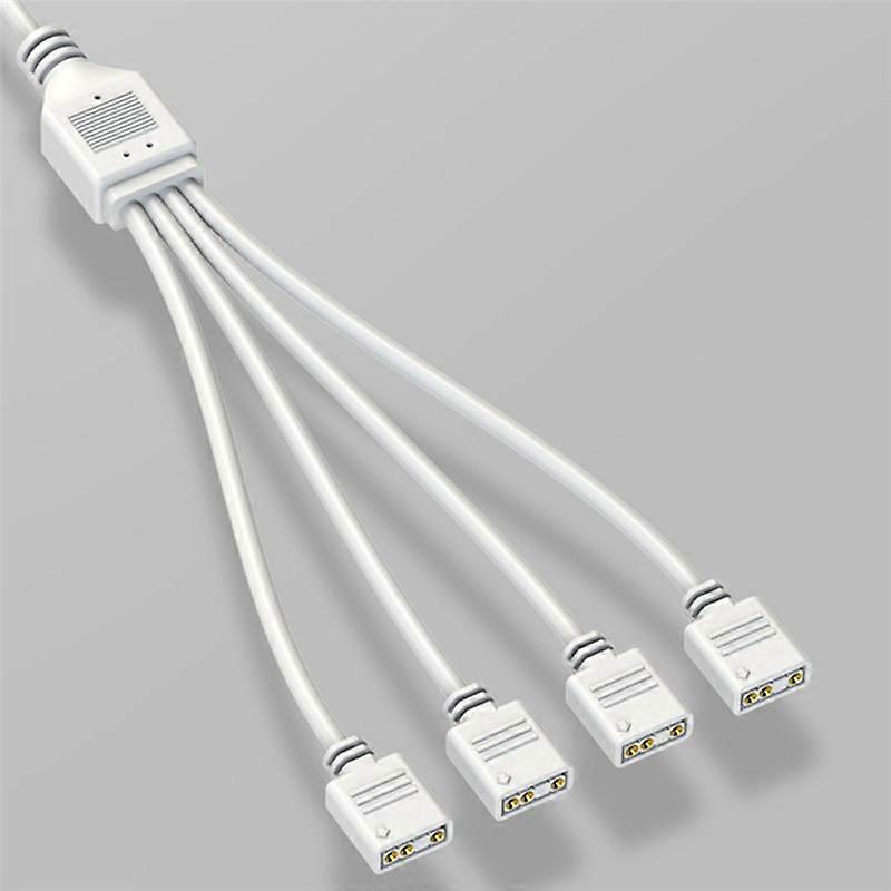 5V 3-Pin Extension Cable for Computer Motherboard 1 Hub Cable Connection Extension ARGB Splitter, Black