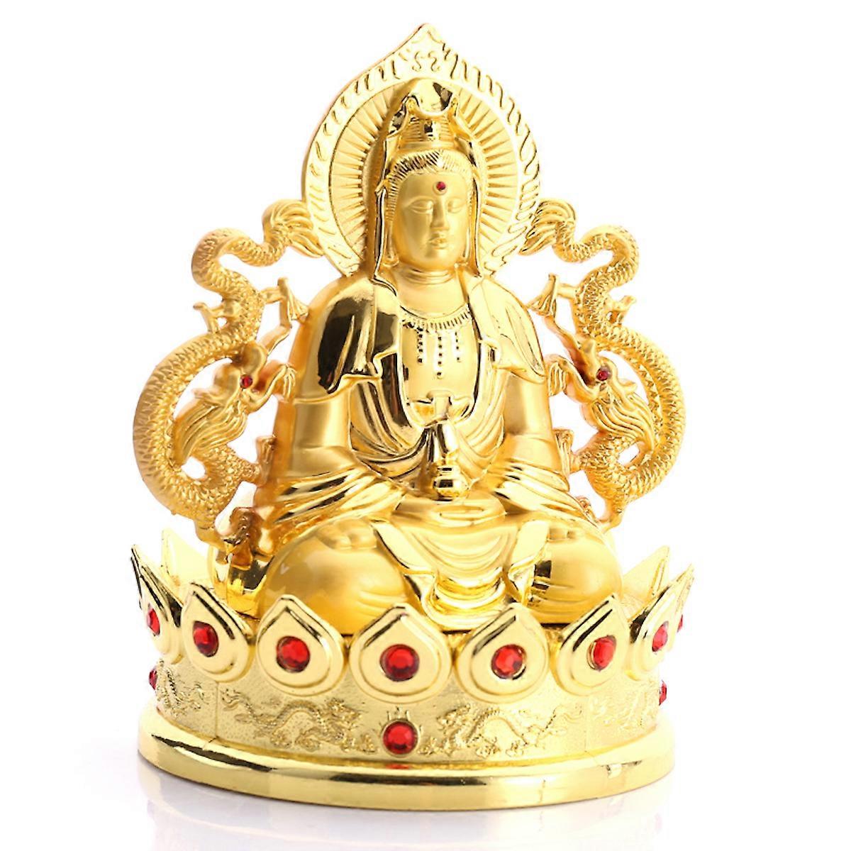 Thousand-handed Guanyin Maitreya Buddha Figure Statue Decoration Golden