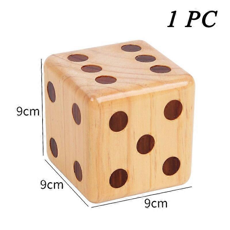 Large Wooden Dice Toy Solid Wood 9cm/7cm D6 Sided Dice Number Or Point Cube Teaching Aids ChildrenS Party Fun Board Game Props