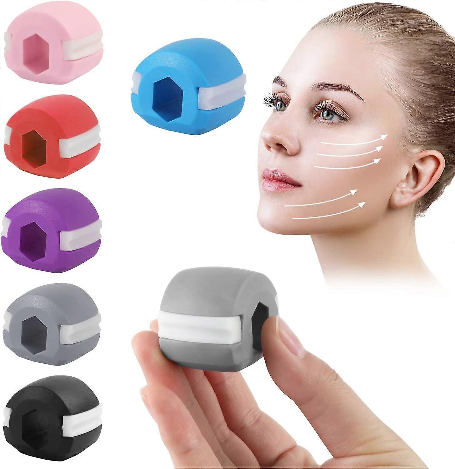 6 Pack, Jawline Exerciser, Jawline Exerciser for Men, Jawline Exerciser, Double Chin Reducer for Strengthening and Tightening the Jawline and Neck