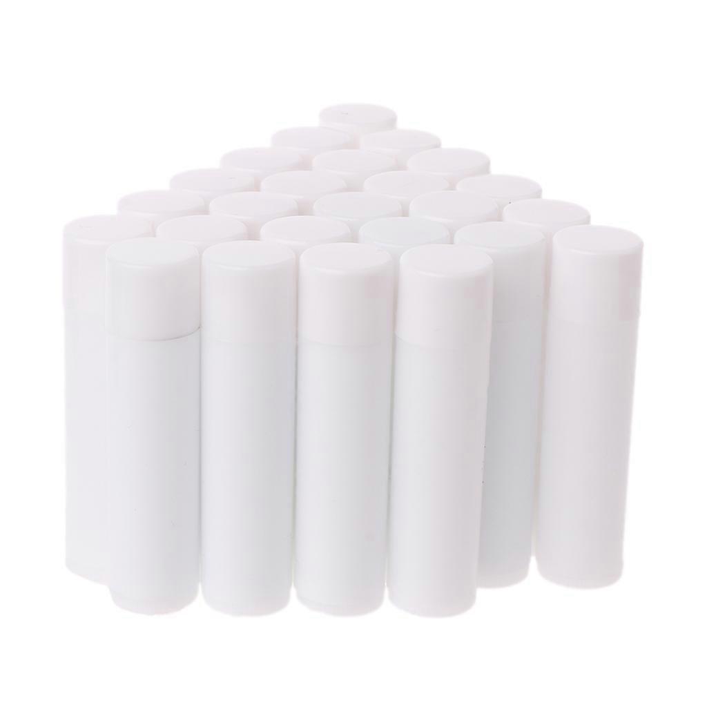 50PCS 5ML Cosmetic Empty Chapstick Lip Gloss Lipstick Balm Tube + Cap Container