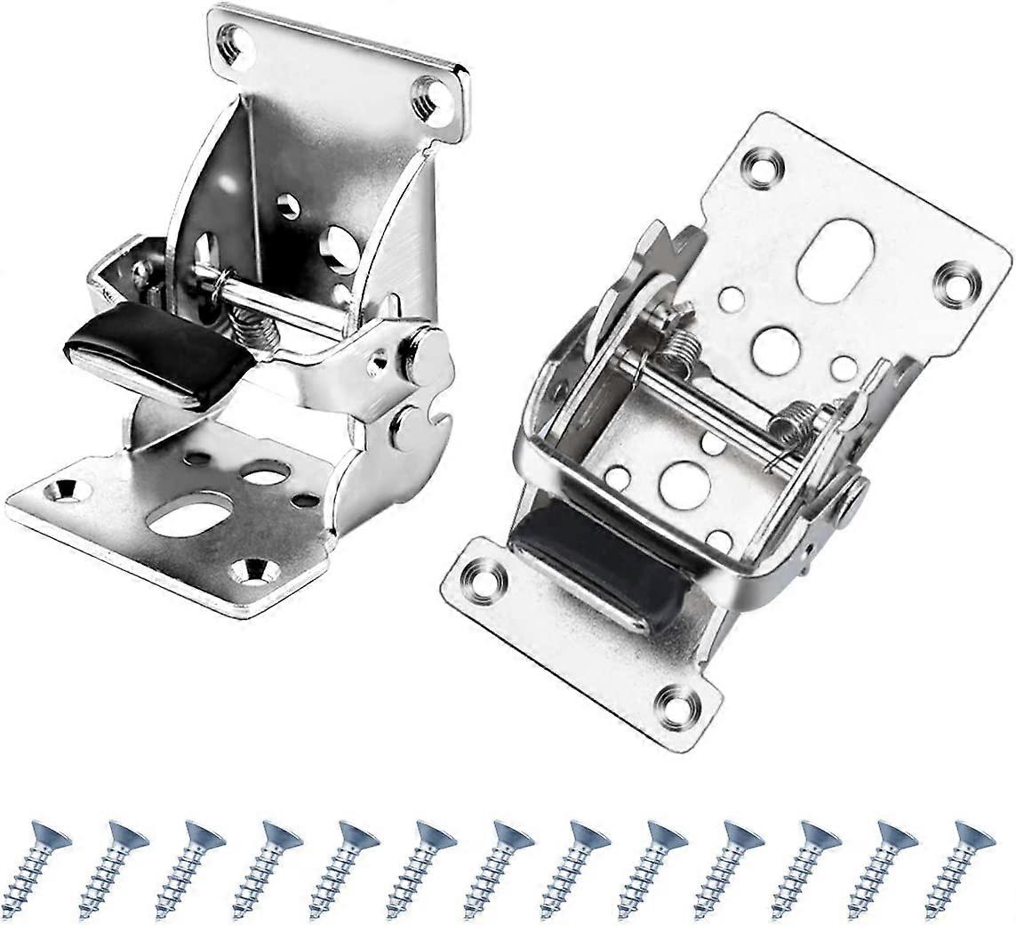 Folding Brackets 2 Pcs Lock Extension Support for Table Bed Leg Bronze Steel Foldable Hinge Hardware with Screws (90-180 Degrees, Sliver)