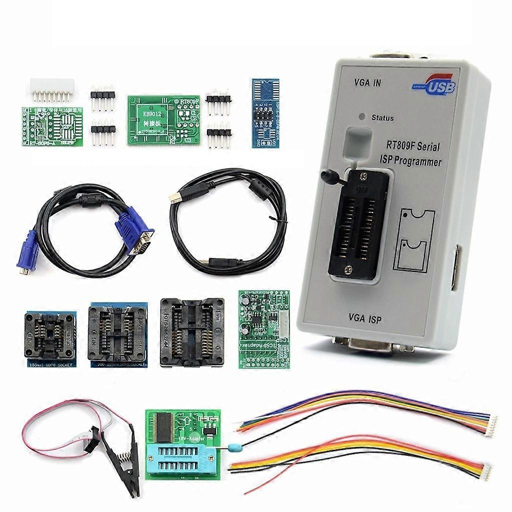 RT809F ISP Programmer LCD Usb Repair Tools with 1.8V Adapter Sop8 Test Clip