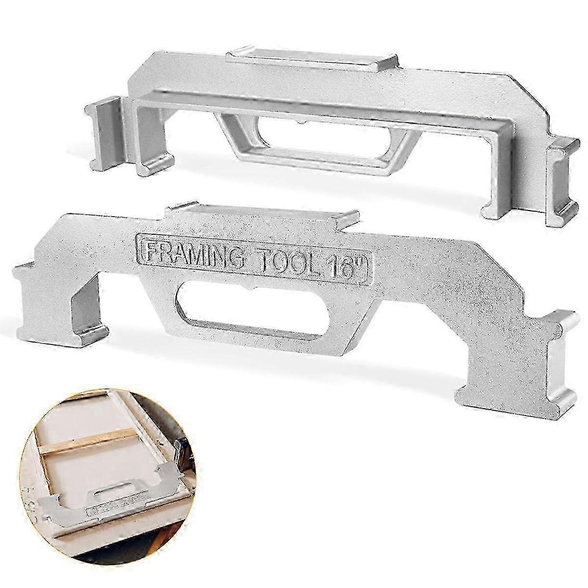 16Inch Framing Tool,Stud 16 Frame Spacing Tool,Center Stud Layout Tool,Cast Aluminum Spacer Tool fo