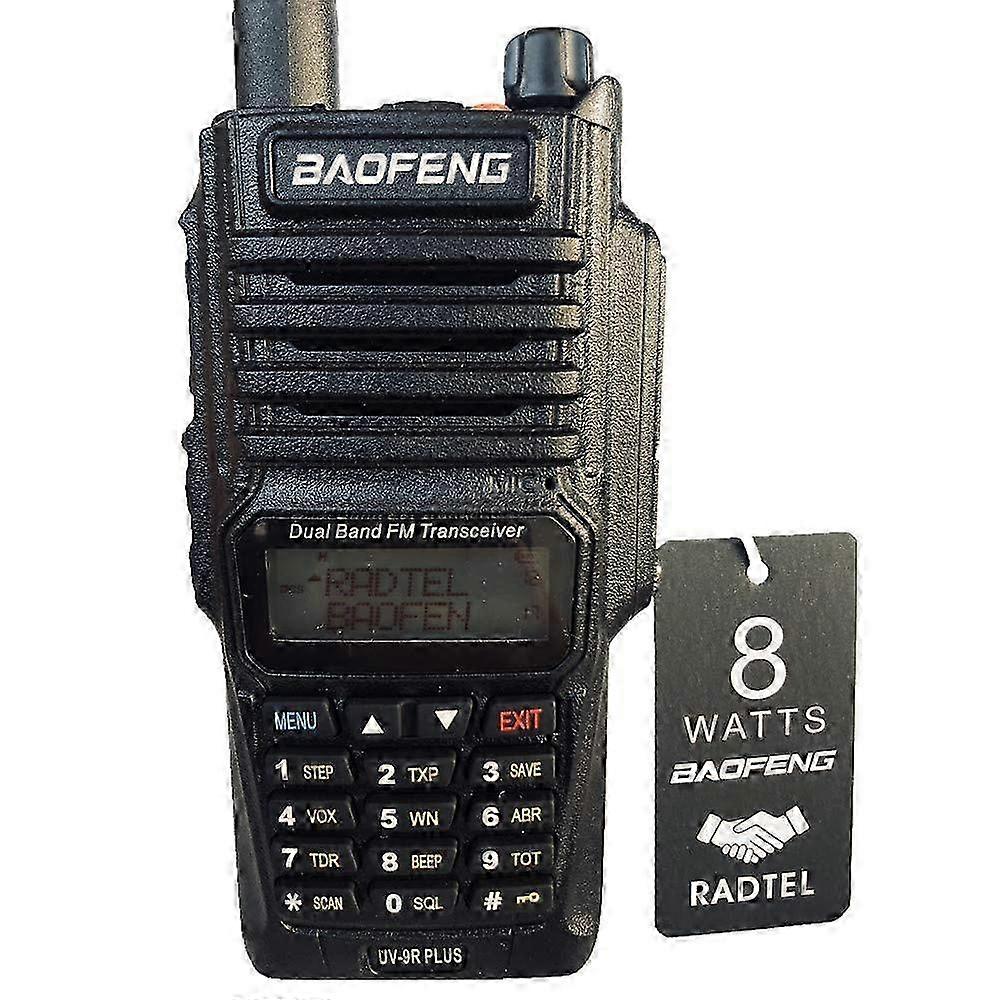 Walkie Talkie UV-9R Plus 8w Waterproof IP67 Dual Band Radio with 2500mAh Battery and FM Radio/Flashlight