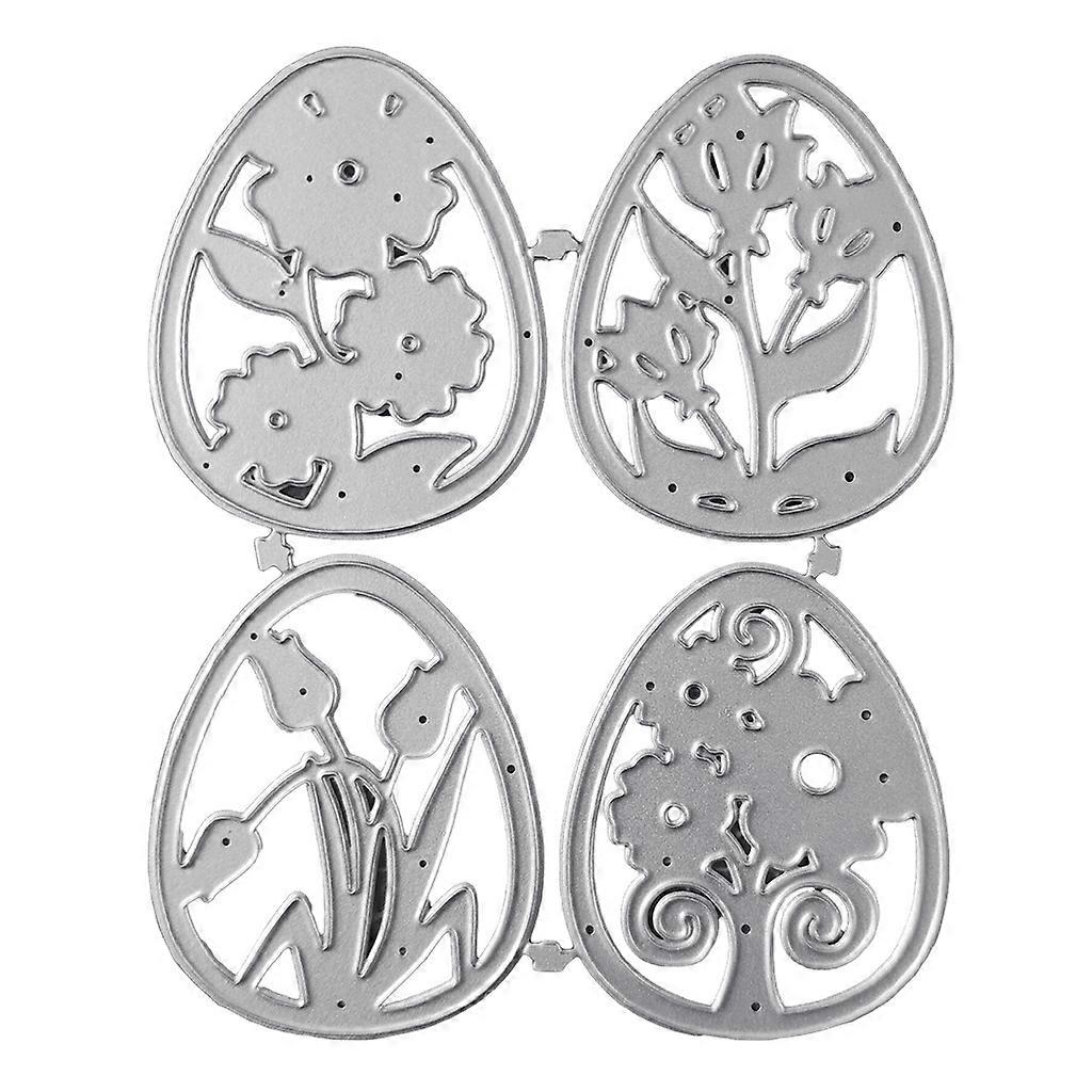 4Pcs Easter Eggs Metal Cutting Dies for DIY Embossing Scrapbooking Card Making